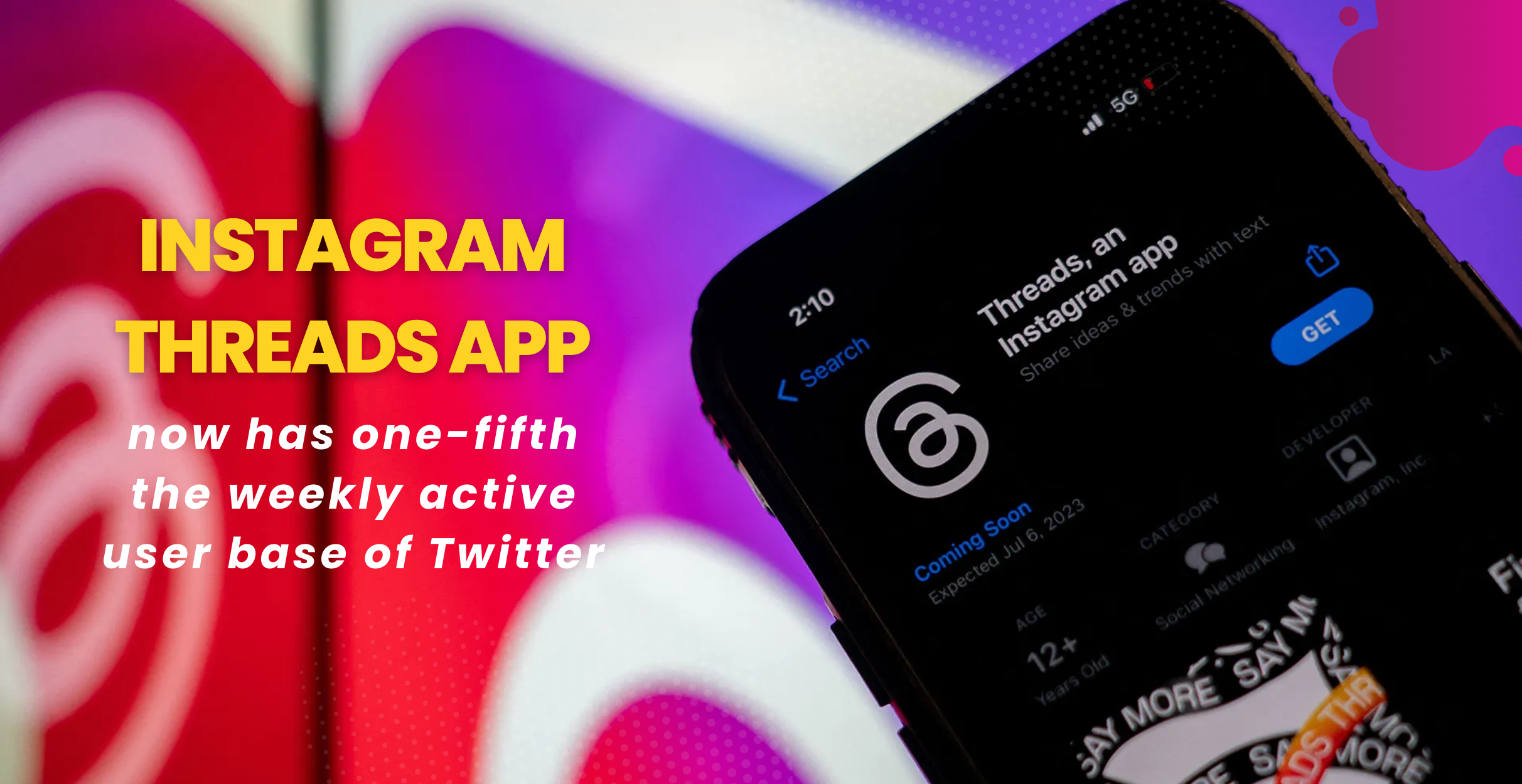 Instagram Threads now has one-fifth the weekly active user base of Twitter